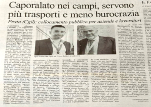 Il segretario generale della Flai Cgil Campania interviene sulla stampa: “Nei campi non mancano i lavoratori. Mancano i diritti”